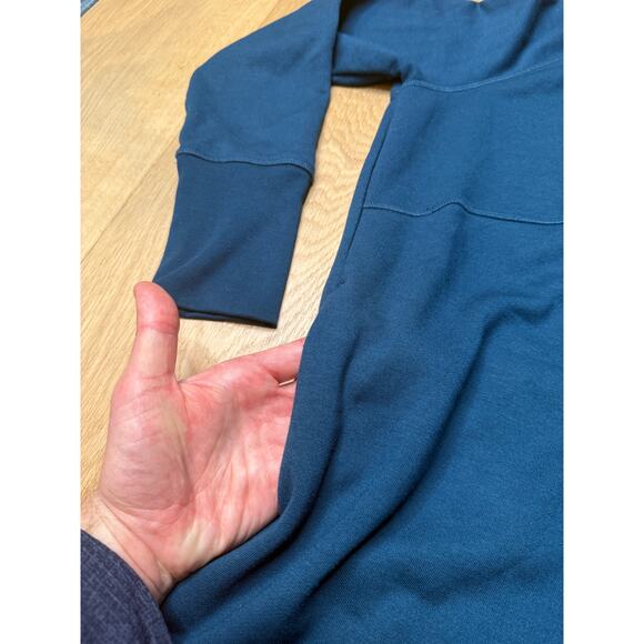 Athleta Blue Bounce Back Sweatshirt Dress w/Pockets Above The Knee SIZE SMALL - Picture 4 of 7